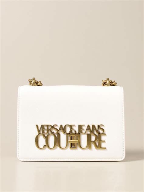 white versace jeans couture bag